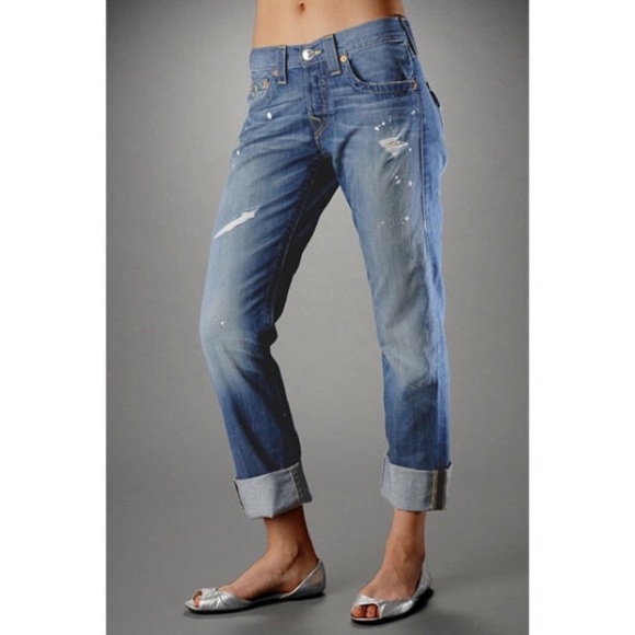 True Religion Denim - True Religion Jordan Distressed Boyfriend Jeans